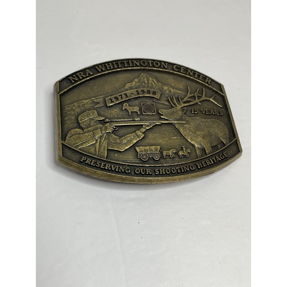 NRA Belt Buckle Heritage Whittington Center 1988 Preserving Our Shooting Vintage